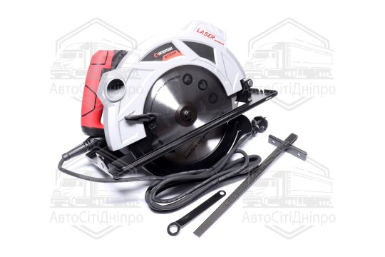 Пила дискова 2000 Вт, 5000 об/хв, кут 90-45, глибина розпилу 85-56 мм, диск 235*30 мм, 40 зубів,