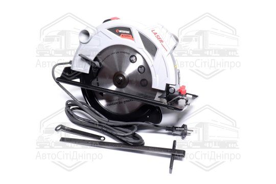 Пила дискова 2000 Вт, 5000 об/хв, кут 90-45, глибина розпилу 85-56 мм, диск 235*30 мм, 40 зубів,