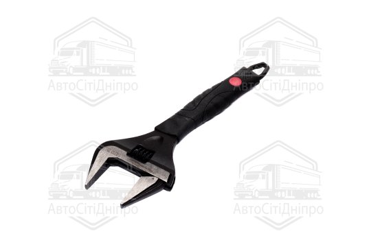 Ключ розвідний 300мм кований, рукоятка TPR, HRC 40~50, Cr-V STORM(INTERTOOL)