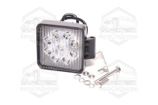 Фара LED квадратна 27W, 9 ламп, 110*164мм, вузький промінь 9-32V 6000K (LITLEDA, JUBANA)