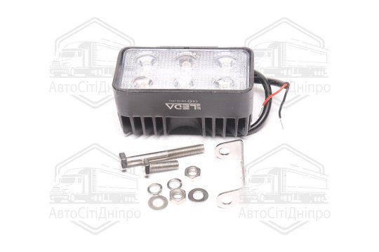 Фара LED прямокутна 18W, 6 ламп, 110*90мм, 1200Lm вузький промінь 12/24V 6000K (LITLEDA, JUBANA)