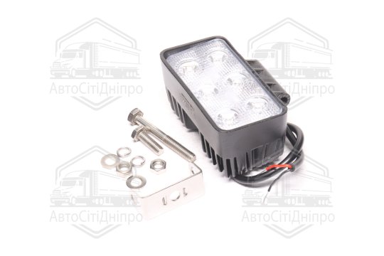Фара LED прямокутна 18W, 6 ламп, 110*90мм, 1200Lm вузький промінь 12/24V 6000K (LITLEDA, JUBANA)