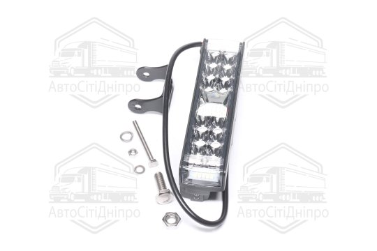 Фара LED прямокутна 18W, 12+22 ламп, 37,5х156мм, комбін. промінь 12/24V 6000K, 2250Lm (LITLEDA, JUBA