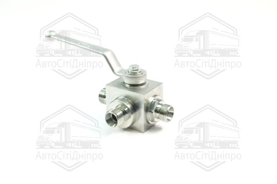 Кран кульовий гідравл. 3-х ходовий S22-S22-S22 (М18х1,5-М18х1,5-М18х1,5) (ТМ JUBANA