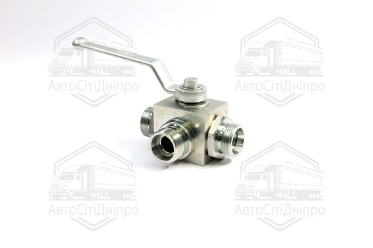 Кран кульовий гідравл. 3-х ходовий S32-S32-S32 (М27х1,5-М27х1,5-М27х1,5) (ТМ JUBANA