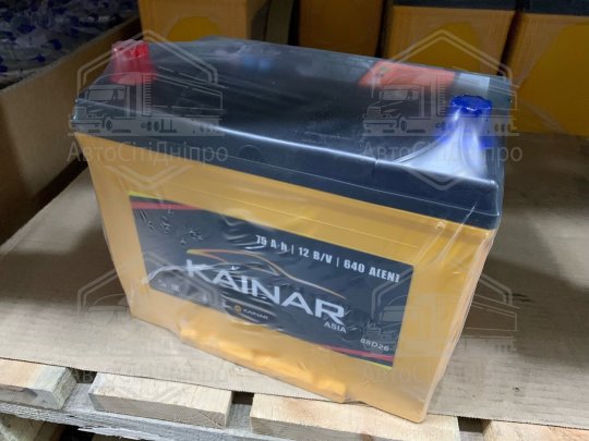 Акумулятор 75Ah-12v KAINAR Asia (258x173x220),L,EN640 Азія
