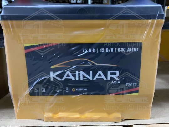 Акумулятор 75Ah-12v KAINAR Asia (258x173x220),L,EN640 Азія