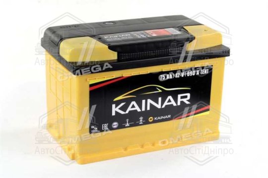 Акумулятор   75Ah-12v KAINAR (278x175x190),R,EN690