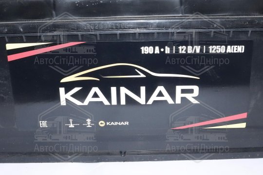 Акумулятор  190Ah-12v KAINAR (524x239x223),полярність пряма (4),EN1250 БОЛТОВАЯ КЛЕММА