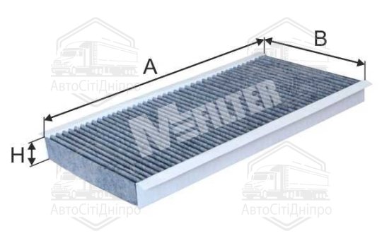 Фільтр салону MERCEDES-BENZ A-Klasse, B-Klasse (вугільний) (вир-во M-filter)