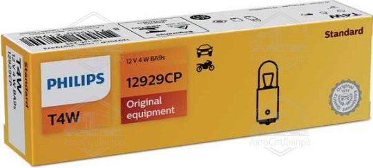 Лампа розжарювання T4W12V 4W BA9s (вир-во Philips)