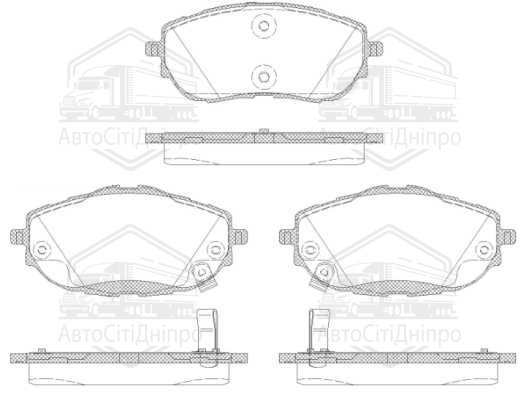 Колодка гальм. диск. TOYOTA AURIS 1.3-2.0 2012-, COROLLA 1.33-1.8 2013 - передн. (вир-во REMSA)