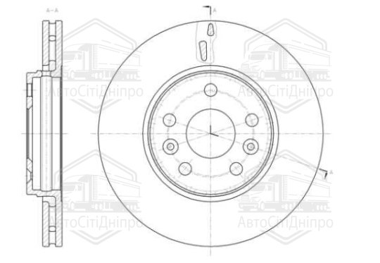 Диск гальмівний RENAU KANGOO 1.5-1.6 ALL 08 - передн. (вир-во REMSA)