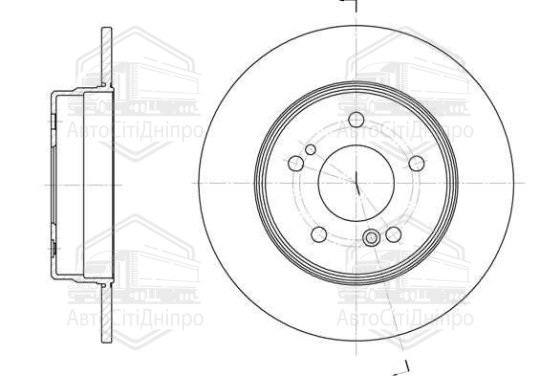 Диск гальмівний MB E-CLASS 1993 задн. (вир-во REMSA)