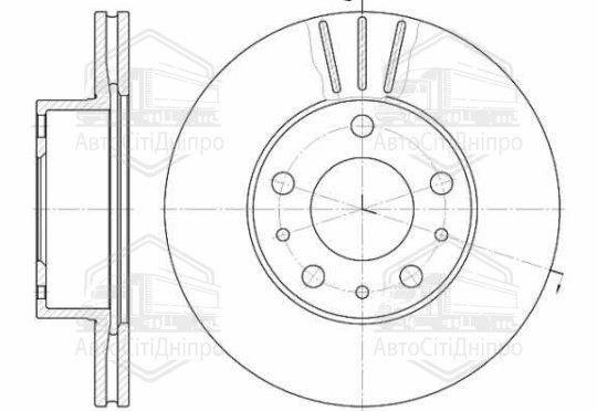 Диск гальмівний CITROEN, FIAT, PEUGEOT, передн., вент. (вир-во REMSA)