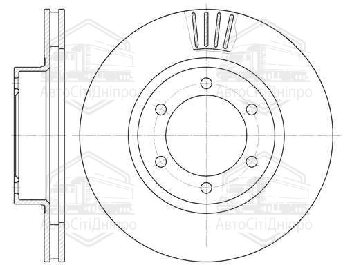 Диск гальмівний TOYOTA LAND CRUISER передн., вент. (вир-во REMSA)