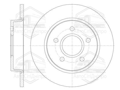 Диск гальмівний FORD C-MAX, FOCUS задн. (вир-во REMSA)