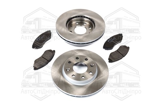 Диски гальм. з колодками CHEVROLET AVEO 05-, DAEWOO KALOS 03- (компл.) (вир-во REMSA)
