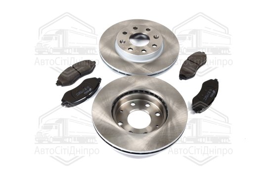 Диски гальм. з колодками CHEVROLET AVEO 05-, DAEWOO KALOS 03- (компл.) (вир-во REMSA)