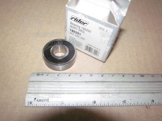 Підшипник 180201 (6201-2RS) генератор ВАЗ, ГАЗ, ЗАЗ (RIDER)