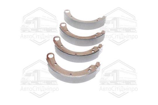 Колодка гальм. ГАЗ 3110 задн. компл. (2 з довгими + 2 короткими накл.) (RIDER)