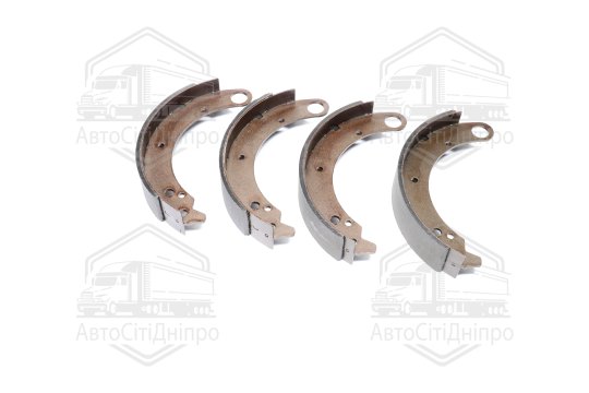 Колодка гальм. ГАЗ 3110 задн. компл. (2 з довгими + 2 короткими накл.) (RIDER)