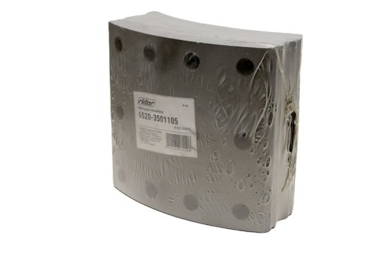 Накладка гальм. КамАЗ-6520 ЄВРО свердл. R0 15/18 із заклепками (RIDER)