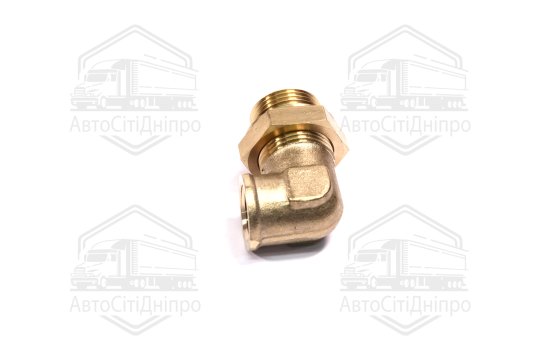 З'єднувач пневматичний різьбовий L- подібний (зовнішньо/внутр. різьблення) M22x1,5/М16х1,5 (латунн