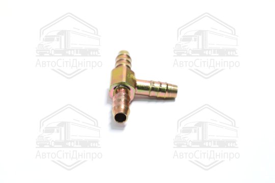 З'єднувач пневматичний зубчастий Т- подібний 10х10х10 сталевий (RIDER)