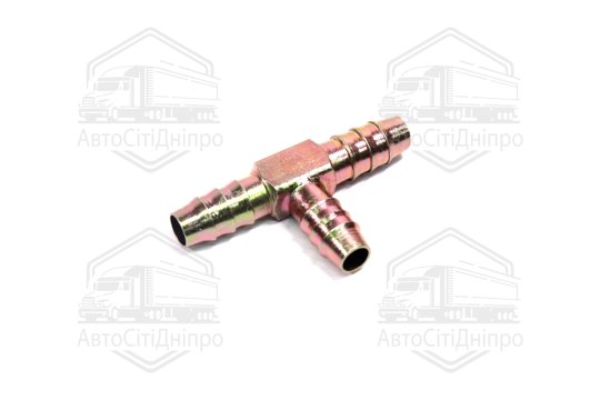 З'єднувач пневматичний зубчастий Т- подібний 12х12х12 сталевий (RIDER)