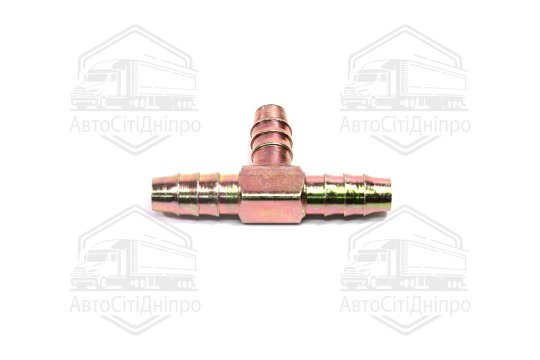 З'єднувач пневматичний зубчастий Т- подібний 12х12х12 сталевий (RIDER)