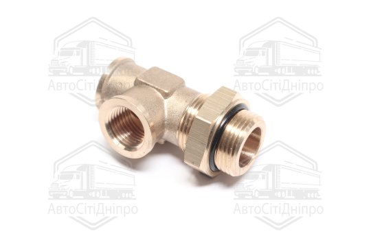 З'єднувач пневматичний різьбовий Т- подібний (зовнішній/внутрішній/внутрішній) M22x1.5-F:M16X1.5 (ла