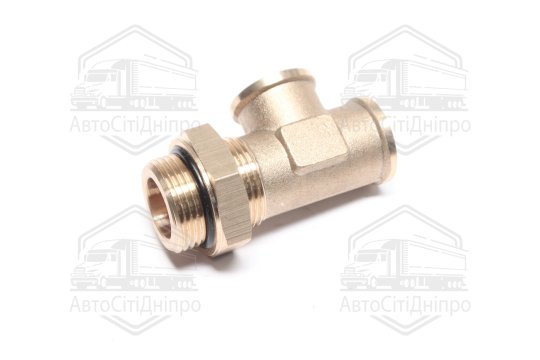 З'єднувач пневматичний різьбовий Т- подібний (зовнішній/внутрішній/внутрішній) M22x1.5-F:M16X1.5 (ла