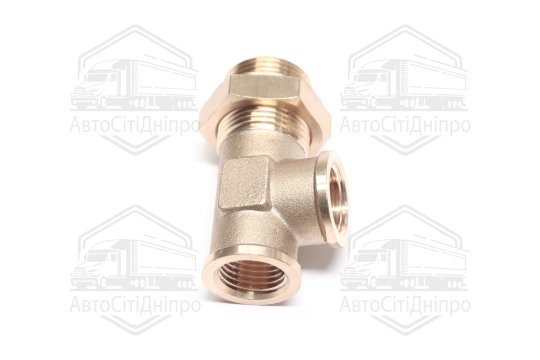 З'єднувач пневматичний різьбовий Т- подібний (зовнішній/внутрішній/внутрішній) M22x1.5-F:M16X1.5 (ла