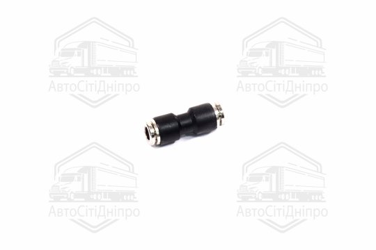 З'єднувач пневматичний цанговий прямий 6х6 пластик-сталевий (RIDER)