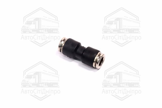 З'єднувач пневматичний цанговий прямий 8х8 пластик-сталевий (RIDER)