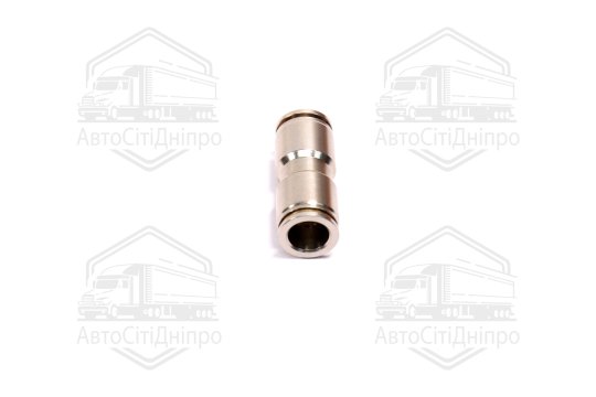 З'єднувач пневматичний цанговий прямий 10х10 сталевий (RIDER)