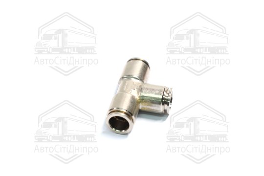 Фітінг пневматичний цанговий Т- подібний 12х12х12 (сталевий) (RIDER)