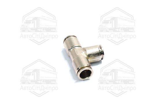 Фітінг пневматичний цанговий Т- подібний 12х12х12 (сталевий) (RIDER)