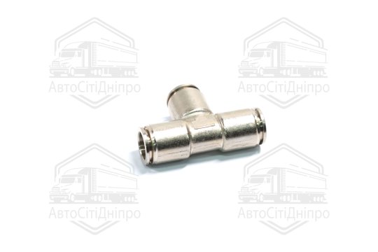 Фітінг пневматичний цанговий Т- подібний 12х12х12 (сталевий) (RIDER)