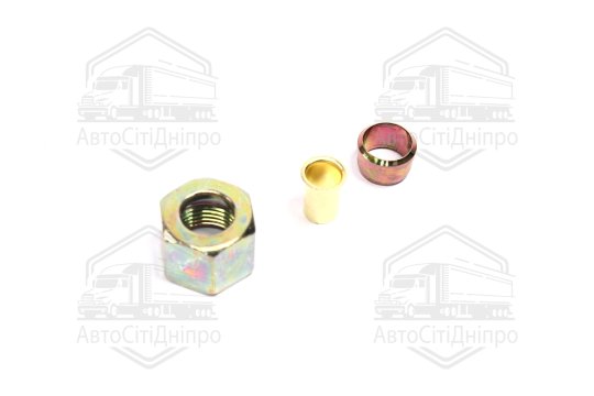 Ремкомплект з'єднувача трубки (Dвнут.=12мм, М18х1,5)(1гайка,1втулка,1шайба)(RIDER)