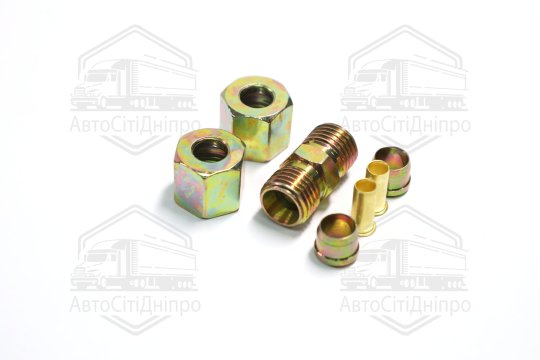 З'єднувач трубки (Dвнут.=8мм, М14х1,5) (1штуцер,2гайки,2втулки,2шайби)(RIDER)