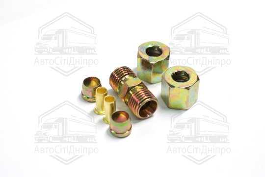 З'єднувач трубки (Dвнут.=8мм, М14х1,5) (1штуцер,2гайки,2втулки,2шайби)(RIDER)
