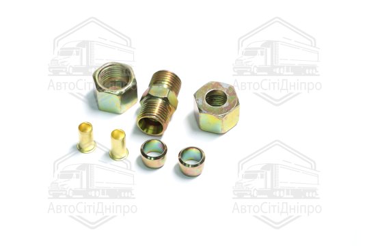 З'єднувач пневматичний різьбовий прямий (Dвнут.=10мм, М16х1,5) сталевий (RIDER)