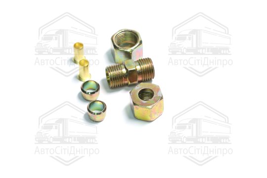 З'єднувач пневматичний різьбовий прямий (Dвнут.=10мм, М16х1,5) сталевий (RIDER)