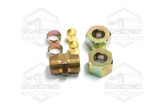 З'єднувач трубки (Dвнут.=15мм, М22х1,5) (1штуцер,2гайки,2втулки,2шайби)(RIDER)