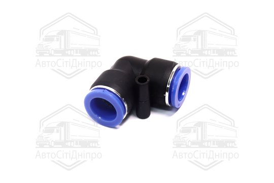 З'єднувач пневматичний L- подібний 15х15 пластиковий (RIDER)