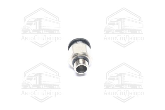 З'єднувач пневматичний цанговий прямий (зовнішнє  різьблення) M12x1.25 d-12 сталевий (RIDER)