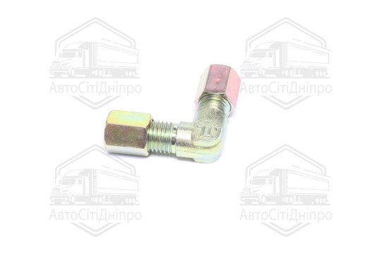 З'єднувач пневматичний L- подібний різьбовий (Dвнут.=6мм, М6х1,5) сталевий (RIDER)