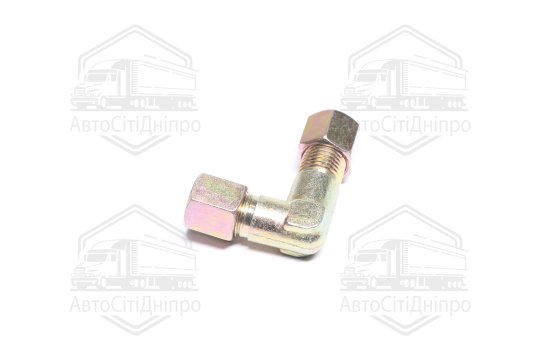 З'єднувач пневматичний L- подібний різьбовий (Dвнут.=8мм, М14х1,5) сталевий (RIDER)